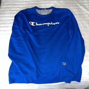 Champion Large Blue Crewneck, Worn Once